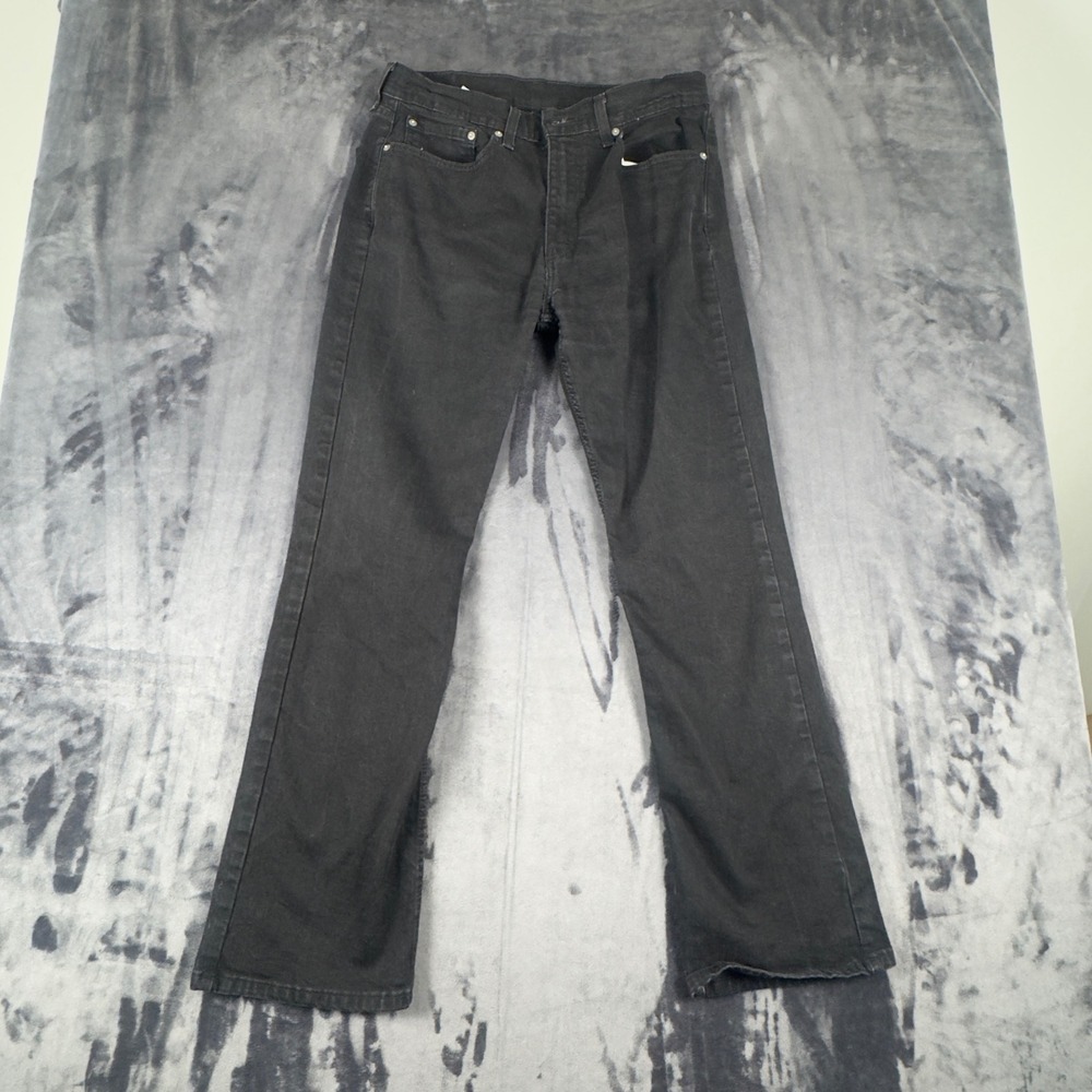 Levi's 527 Slim Bootcut Jeans Mens 34x32 Black Denim Pants 05527-0539
